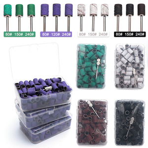 Professional Pedicure and Manicure Nail Drill Bits Set Colorful 80# 180# 240# Nail Sanding Bands for Nail Drill Machine - Product Image 2
