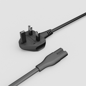 Kabel Daya Universal 1,5m Dengan Sekring BS 1363 Konektor AC C7 Perpanjangan 2-Pin Bentuk Angka 8 UK - Product Image 1