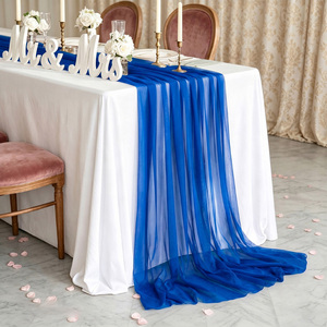 <span class=keywords><strong>Chemin</strong></span> <span class=keywords><strong>de</strong></span> <span class=keywords><strong>table</strong></span> en tulle coloré, voile décoratif en <span class=keywords><strong>gaze</strong></span>, pour décoration <span class=keywords><strong>de</strong></span> <span class=keywords><strong>table</strong></span> <span class=keywords><strong>de</strong></span> <span class=keywords><strong>mariage</strong></span> en extérieur, rideau <span class=keywords><strong>de</strong></span> <span class=keywords><strong>table</strong></span> transparent - Product Image 1
