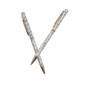 12 Color Custom Personalized Flower Leaf Pattern Printing Slim Metal Ballpoint <b>Pen</b> for Women Girls Wedding Office - Product Image 6