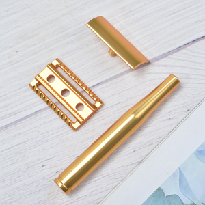 RTS Yaqi-afeitadora de seguridad para cara, de doble filo maquinilla de afeitar, Color dorado mate, nueva - Product Image 2