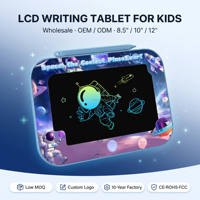 Tablette de dessin LCD 12 pouces à piles, personnalisable, impression UV, pour acheteurs étrangers, ensemble de blocs-notes réutilisables pour gribouillage