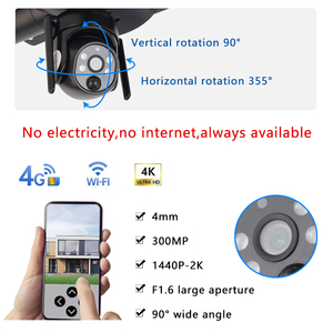 Ứng dụng điều khiển năng lượng mặt trời ánh sáng đường phố với máy ảnh IP65 4 gam wifi ngoài trời không dây tất cả trong một LED năng lượng mặt trời cctv đèn giám sát - Product Image 2