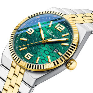 Montre Fabricant Personnalisé en Vrac Pas Cher Cadran Vert Montre pour Hommes avec Logo - Product Image 2