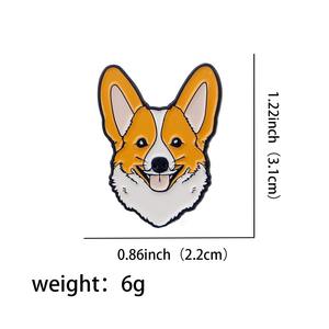 Broches en émail mignonnes pour animaux de compagnie, chien de famille, berger <span class=keywords><strong>allemand</strong></span>, husky, bouledogue français, corgi, dessin animé, animal, broche pour la fête des pères, pour bijoux - Product Image 3