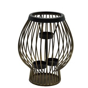 Portavelas de Navidad elegante con FAROL DE Metal de alta calidad de diseño moderno con tarros únicos, decoración navideña elegante para el hogar - Product Image 2