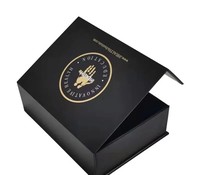 Boîte cadeau noire personnalisée en forme de livre pour produits électroniques, emballage de cosmétiques, boîte rigide magnétique
