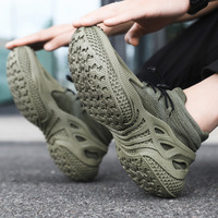 Baskets décontractées pour hommes style rétro OEM, avec empeigne en maille respirante, semelle épaisse rehaussante, chaussures de sport tendance pour jeunes