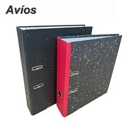 Carpeta Archivadora de Palanca de Mármol Negro con Diseño Personalizado A4 FC 2/3 Pulgadas para Presentaciones, Negocios y Abogados
