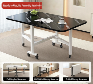 Table à manger et bureau pliants – Table rectangulaire multifonctionnelle pour petits espaces, aucun assemblage requis, portable et facile à déplacer - Product Image 5