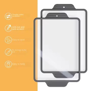 Para <span class=keywords><strong>Amazon</strong></span> Explosions, bandeja de tabla de cortar multiusos, fácil de limpiar plato de cena de vidrio templado, borde de silicona, no para picar mohoso - Product Image 4