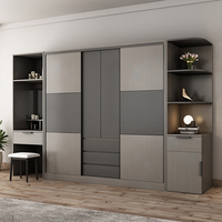 Chambre à coucher moderne personnalisée armoires de rangement à portes coulissantes armoire pliable avec coiffeuse pour salon ou hôtel