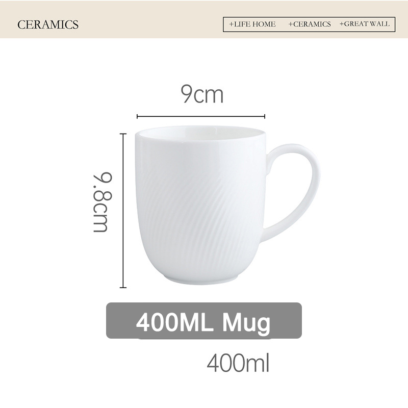 Tazza bianca da 400 ml