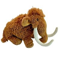 Peluche mammouth marron personnalisée en gros au détail Peluche super douce avec techniques de remplissage brodées en coton PP