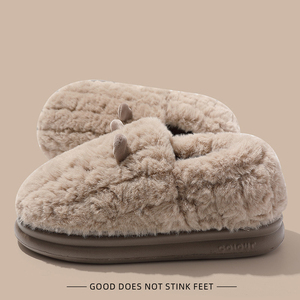 Home Slippers Hot Sale Winter Slippers EVA Plush Soft Slippers With Favorable Price - Product Image 4