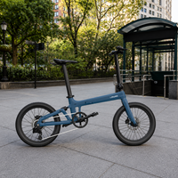 Vélo électrique pliable en fibre de carbone de 20 pouces, 250W, léger, pour les trajets urbains, avec suspension arrière