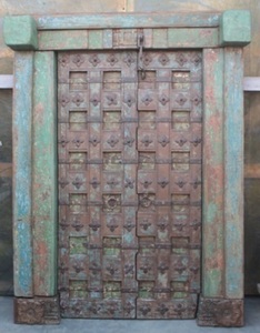 Portes anciennes indiennes anciennes, reproductions de meubles, bois récupéré, forme et taille personnalisées, faites à la main - Product Image 5