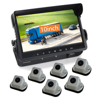 Sistema de Visión Panorámica de 360 Grados, Cámara de Reversa Impermeable para Retroexcavadora, Excavadora, Motoniveladora, Cargadora de Ruedas, Grúa, Camión, Autobús