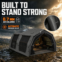 Tente pneumatique familiale Coody 17.2 Familia Pro Air - Gris, grande tente de camping gonflable pour l'extérieur