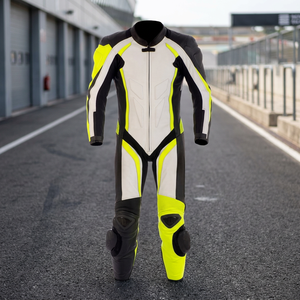 Unisex PRO RACING cowhide Leather Sportswear สีเหลือง Moto Style XL JERSEY กางเกง windproof กันน้ำรถจักรยานยนต์การแข่งรถอัตโนมัติ - Product Image 2