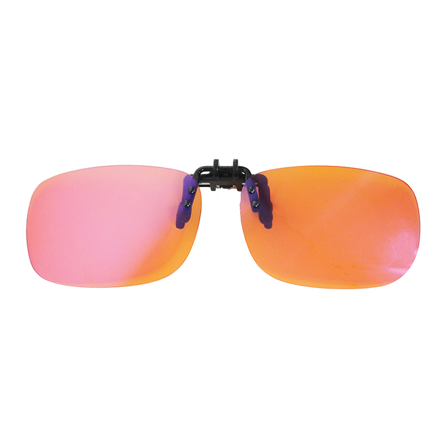 Orange Lens Metal Flip up Clip on Anti Blue Light Blocking Filter Computer Gaming Glasses