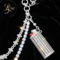 Chaîne de portefeuille style Hip Hop en Moissanite VVS, passe le test du diamant, en argent 925, avec pendentif étui à briquet Iced Out, bijoux fins pour hommes