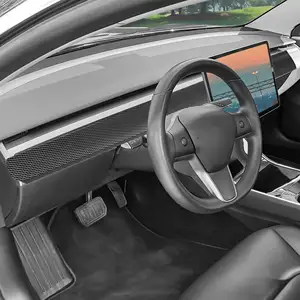 Carbon Fiber Middenconsole Dashboard Dashboard Cover Wrap Voor Tesla Model 3 Model Y 2021 2022 Auto Interieuraccessoires