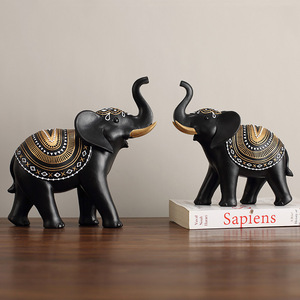 Witt Fabricants Éléphant en gros une <span class=keywords><strong>famille</strong></span> de trois éléphants de bon augure Résine Artisanat Décoration Salon Décoration de la maison - Product Image 1