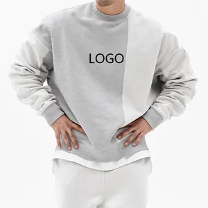 Street Wear Heavy Organic Cotton Otoño Invierno Sudadera de manga larga Hombres Logotipo personalizado Plain Oversized Pullover Hoodie