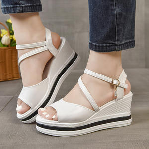 Sandales Compensées d'Été Populaires pour Femmes, Mules Compensées à <span class=keywords><strong>Plateforme</strong></span> - Product Image 1