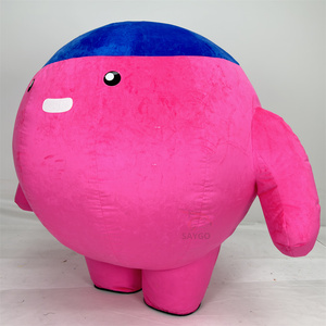 Pink Disco Ball Mascot Costume Inflable Kirby Ball Disfraces Fútbol/Golf/Baloncesto/Mascot Ropa Venta Cosplay Dress - Product Image 4