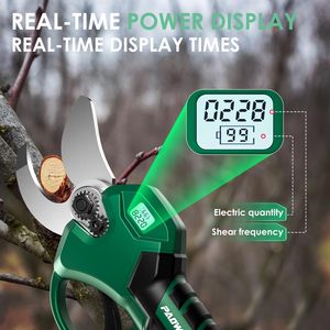 Podadora Eléctrica Profesional con Cuchilla SK5 de 25-30MM Tijeras de <span class=keywords><strong>Podar</strong></span> de Trinquete Inalámbricas y Tijeras de Jardinería de Viñedo de China - Product Image 5