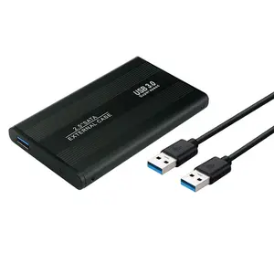 Mendukung 2TB Hard Disk Mobile Case Turn Laptop USB 3 0 SA TA Eksternal 2 5 HDD Enclosure Hitam Perak Merah Biru