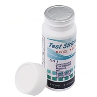 Bandelettes de test de piscine 7-en-1 directes d'usine avec test du pH et du chlore résiduel, en acier inoxydable 304, 50/100 bandelettes par paquet