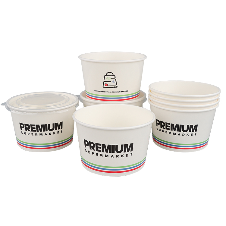 factory supply Disposable Food Container Paper Fast Food Salad Bowls for Restaurant