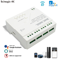 Module d'automatisation intelligent EWeLink WiFi 4 canaux relais RF 7-32V 12V 24V 110V 220V pour moteur, mode marche/arrêt et auto-bloquant