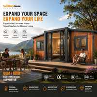 Maison conteneur coupe-vent et ignifuge, structure extensible pour villa familiale