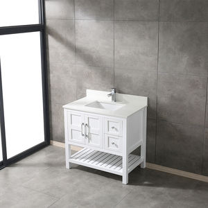 Mueble de Baño Moderno de Madera Maciza y Contrachapada Resistente al Agua con Espejo Enmarcado y Lavabo de Cerámica para Uso en Hoteles y Cocinas, Hecho en Vietnam - Product Image 5