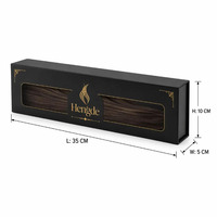 Boîtes cadeaux écologiques de luxe avec logo personnalisé, finition mate, boîte rigide noire magnétique avec fenêtre en PVC pour extensions de cheveux et perruques