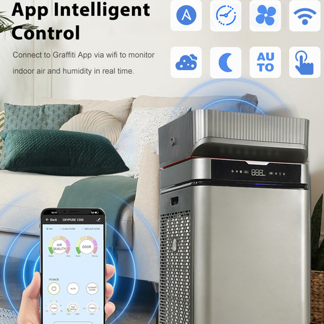 Wholesale Touch Control Hotel Office Villa Living Dining Room ESP Hepa Filter Humidifier Air Purifier