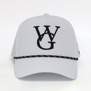 Casquettes 5 panneaux personnalisées OEM, imperméables, avec logo brodé, pour hommes et femmes, légères, pour le sport, les activités de plein air, le golf, casquettes à cordon - Product Image 2