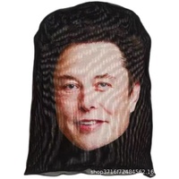 Masque de protection facial unisexe en spandex/polyester à impression 3D, motif portrait, pour l'extérieur, style foulard/voile, transfrontalier Europe-États-Unis