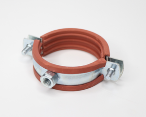 Red Epdm Pipe <b>Clamps</b> With Epdm Rubber and With Reinforced Band Zinc-plated with Nut - Product Image 5