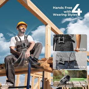 Ventilateur de ceinture portable Panergy en promotion, batterie 10000 mAh, cinq options réglables, en plastique, pour activités de plein air et usage domestique - Product Image 2