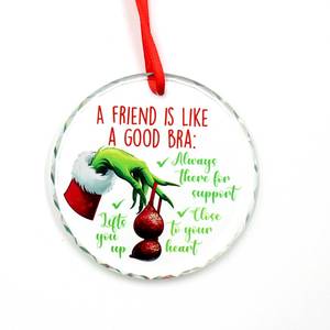 Xcxch1727grinch UV in mặt dây chuyền pha lê một người bạn tốt giống như một đồ lót tốt-Cây giáng sinh trang trí - Product Image 1