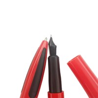 Stylo plume de haute qualité rouge grand format à pointe active, avec étui de papeterie, promotion du fabricant