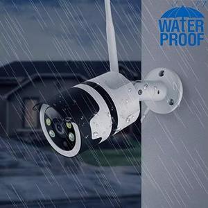 Pour <span class=keywords><strong>Techage</strong></span> 5MP Wi-Fi extérieur étanche CCTV caméra sans fil 30M IR Vision nocturne bidirectionnelle Audio 2.8-12mm objectif 180 ° CMOS mémoire - Product Image 6