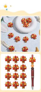 Cuentas de silicona Acción de Gracias pavo bebé dentición mordedor DIY collar con cuentas pluma llavero Accesorios - Product Image 6