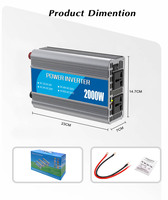 Convertisseur d'énergie à onde sinusoïdale modifiée monophasé 12V CC vers 110V/220V CA 2000W pour usage automobile et domestique - Prix de gros