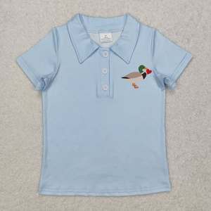 Camiseta Polo de Manga Corta para Niño Pequeño, con Bordado de Pato Mallard, Ropa de Verano para Niños - Product Image 4